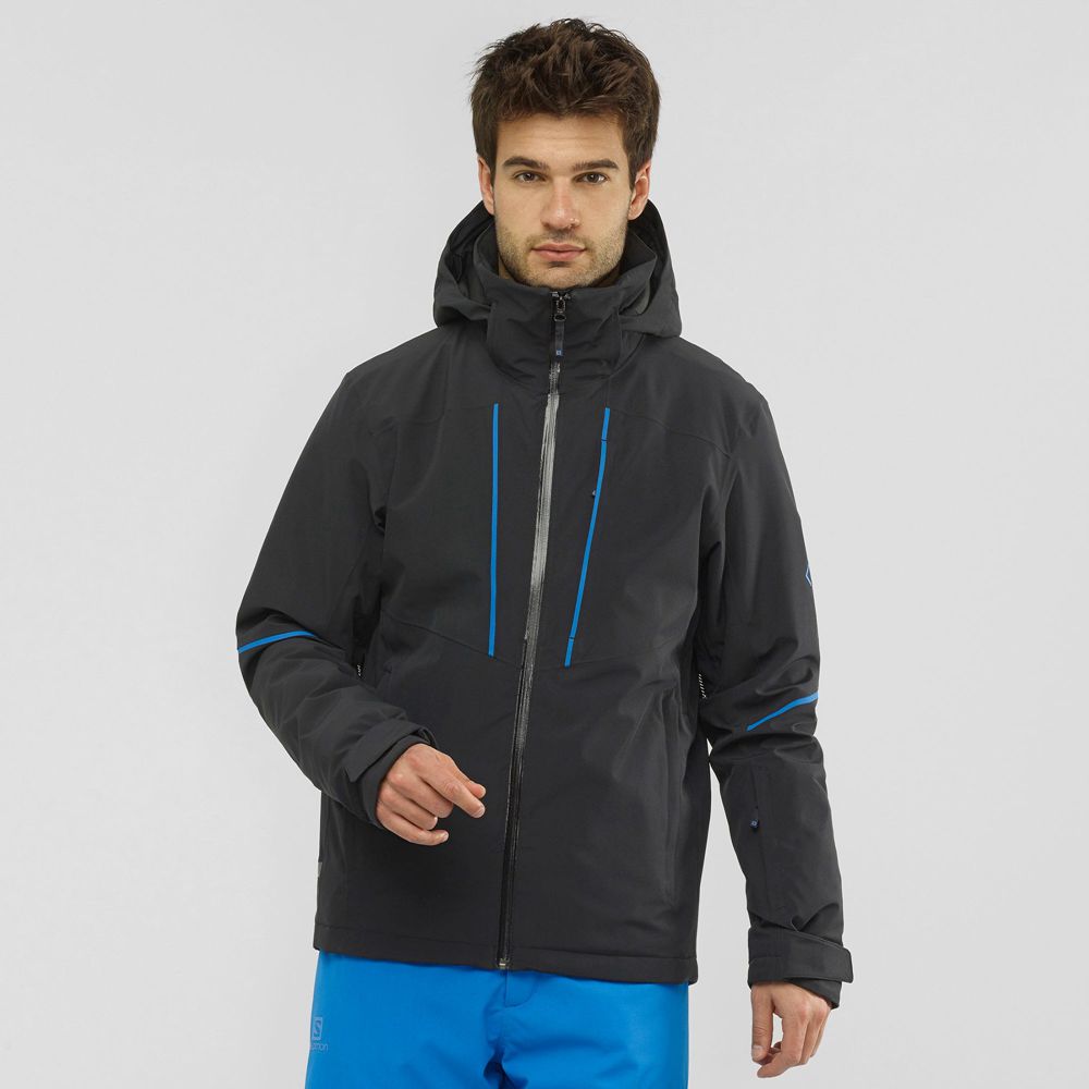 SALOMON EDGE Philippines - Men's Ski Jackets - Black | 853104-PBT